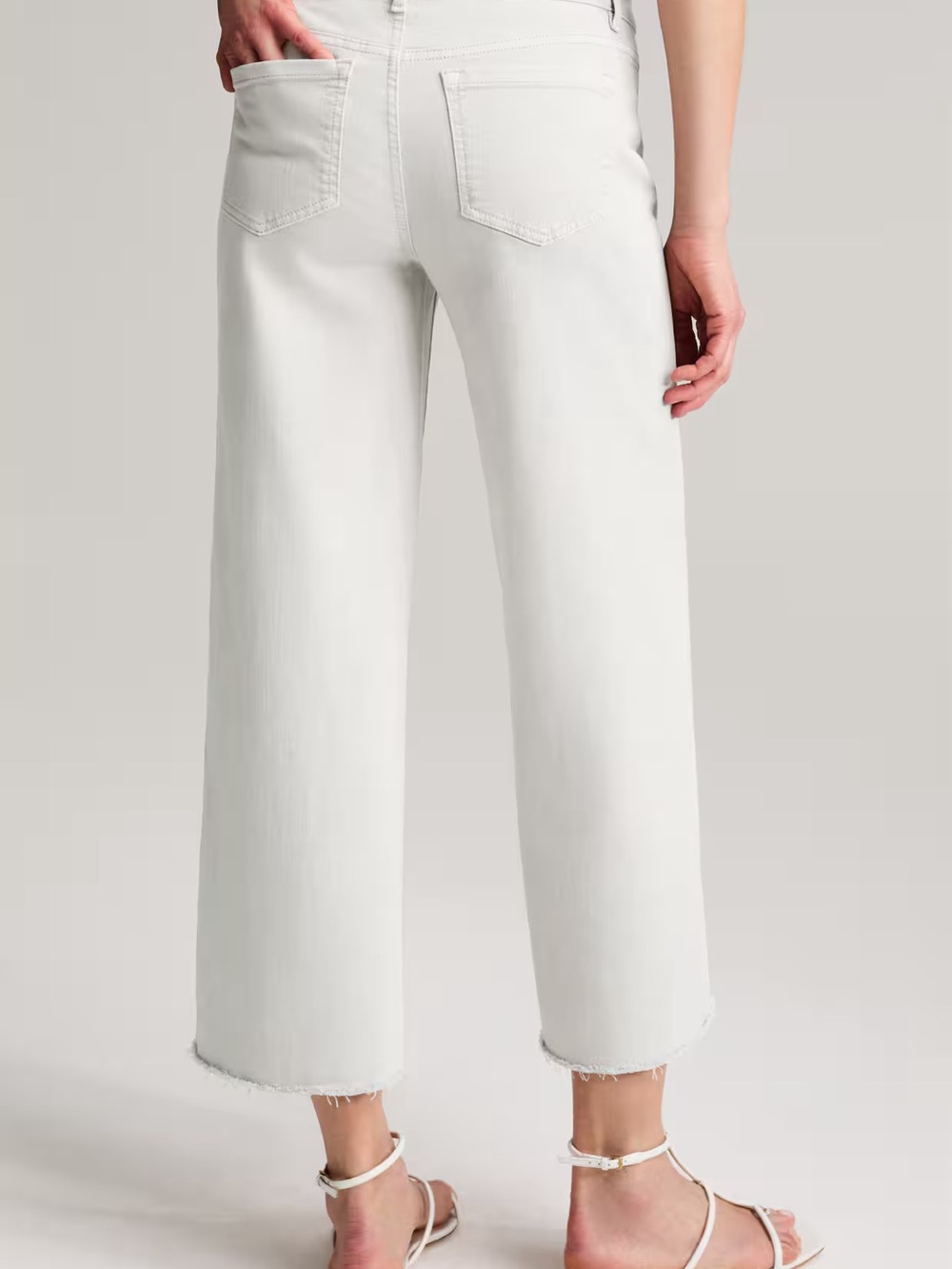 J. Jill White Wide-Leg Crop Jeans